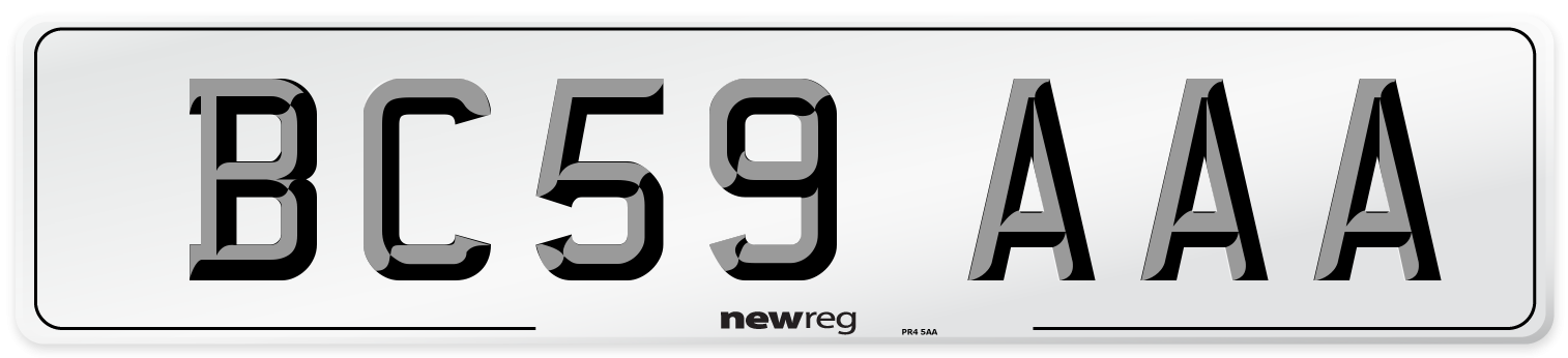 BC59 AAA Number Plate from New Reg